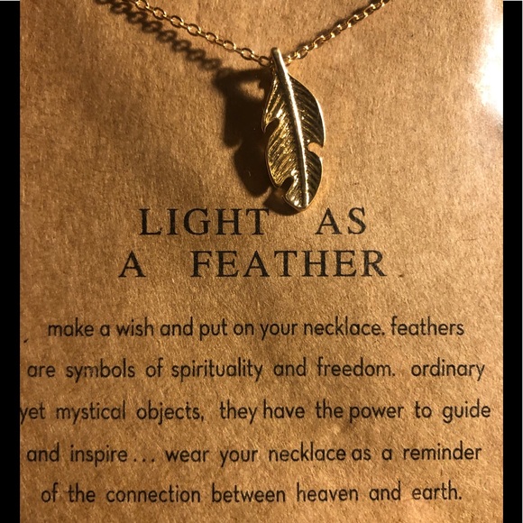 Light as a Feather Gold Necklace Wish Freedom - Picture 3 of 6